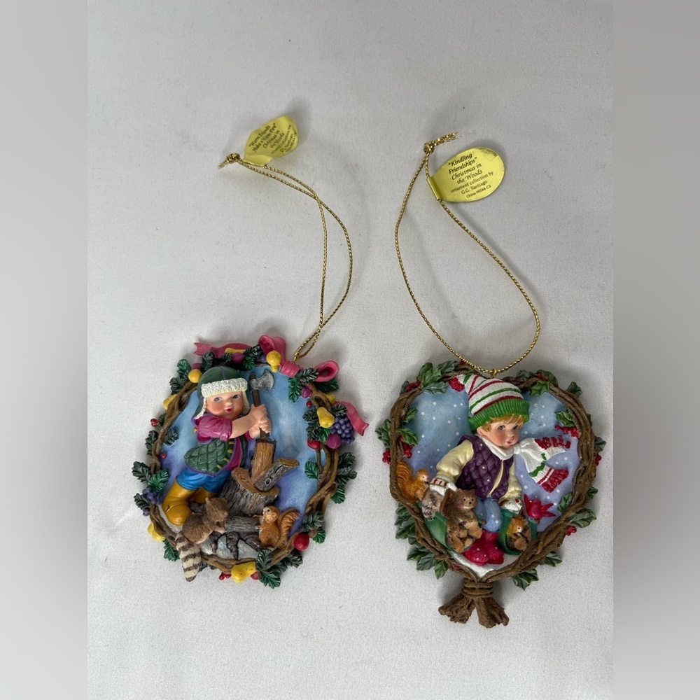 Christmas Woods Good Cheer Blue Friends Heirloom Ornament Ashton Drake
